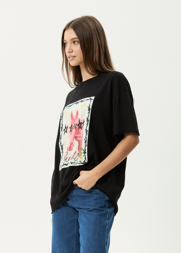 Afends Horsegirl - Oversized Tee Black
