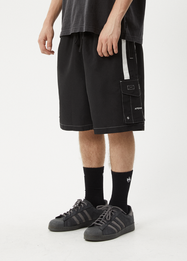 Afends House Related - Cargo Swim Short 20" Black