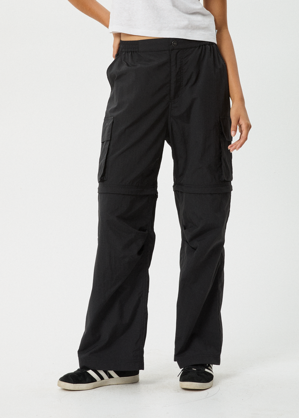 Afends Instinct - Zip Off Cargo Pant Black