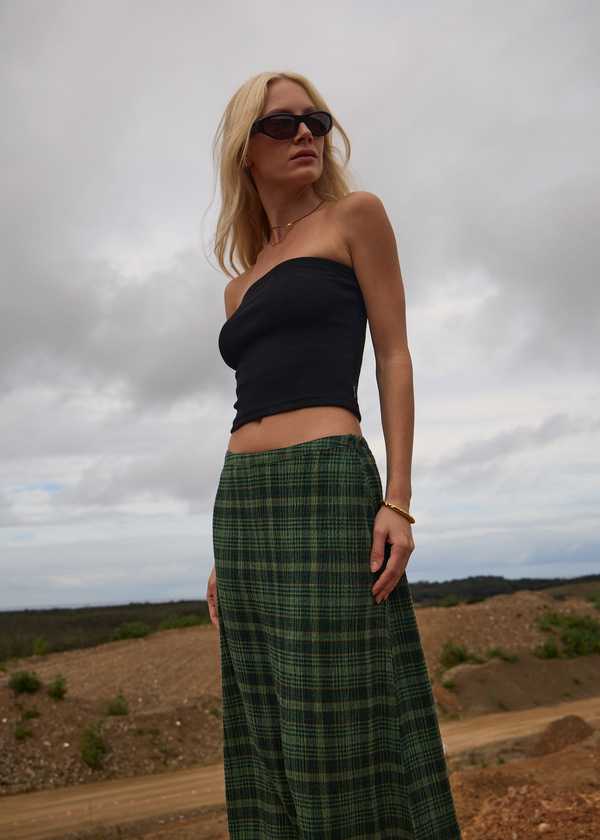 Afends Jamie - Rib Tube Top Black