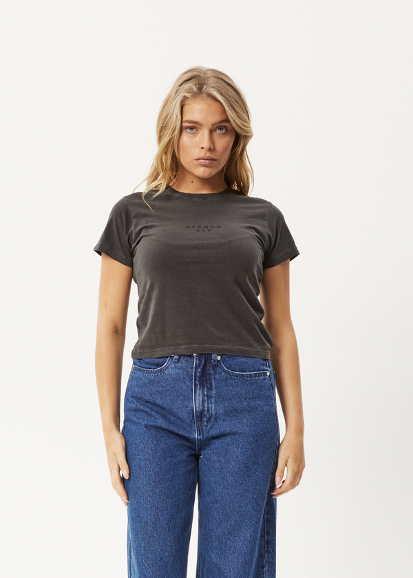 Afends Jodi - Baby Tee Stone Black