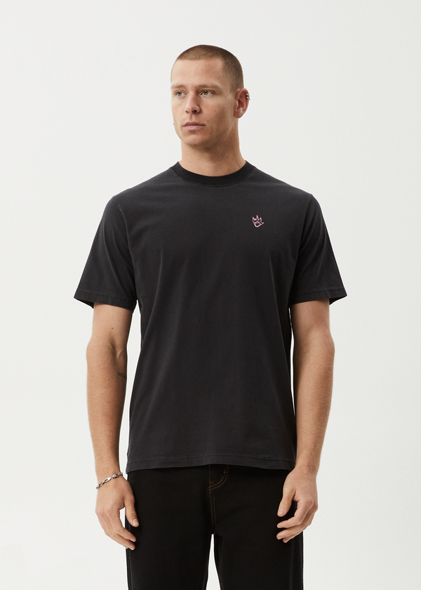 Afends Kaleidodope - Retro Tee Stone Black