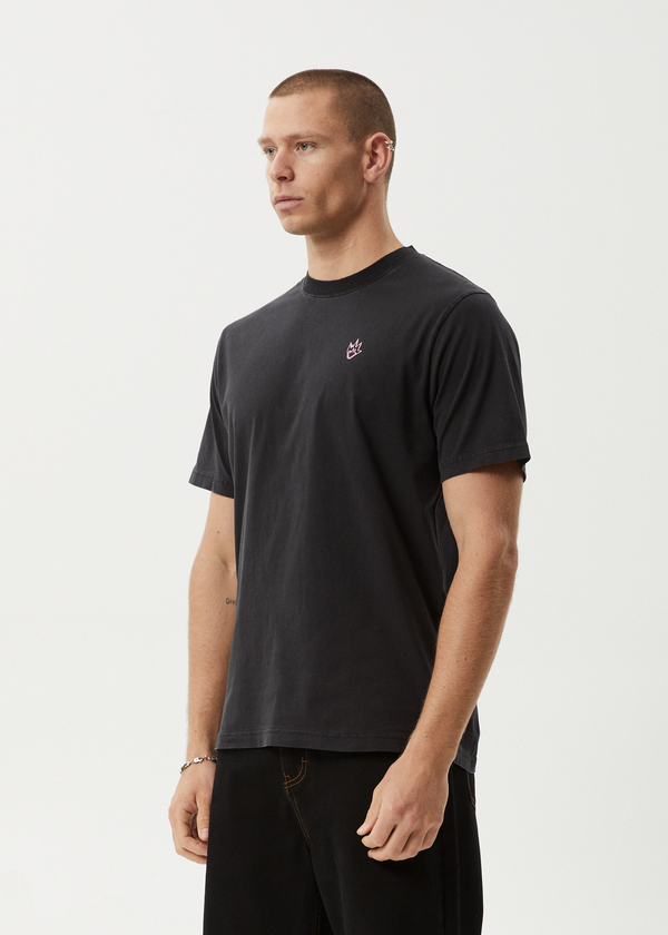 Afends Kaleidodope - Retro Tee Stone Black