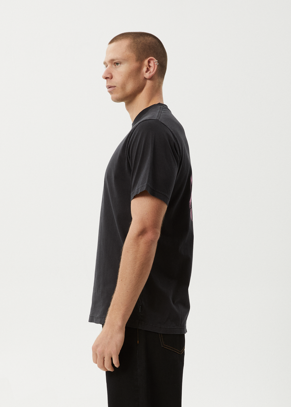 Afends Kaleidodope - Retro Tee Stone Black