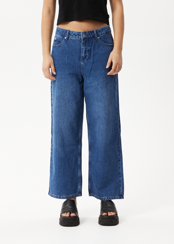 Afends Kendall - Denim Low Rise Jean Authentic Blue