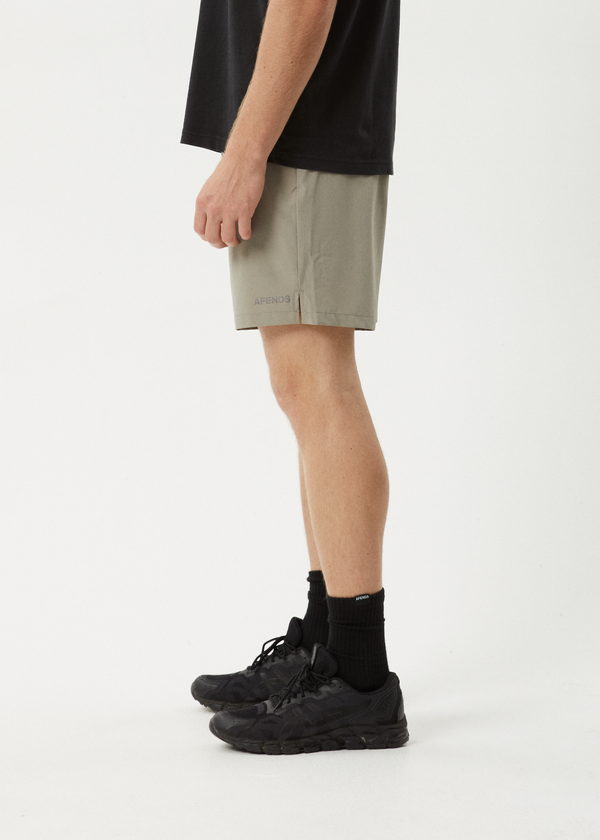 Afends Kettle-Ish - Performance Short 18" Olive