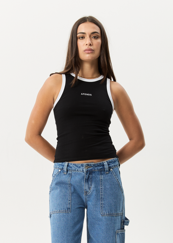Afends Knots - Singlet Black