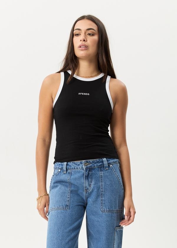 afends Knots - Singlet Black
