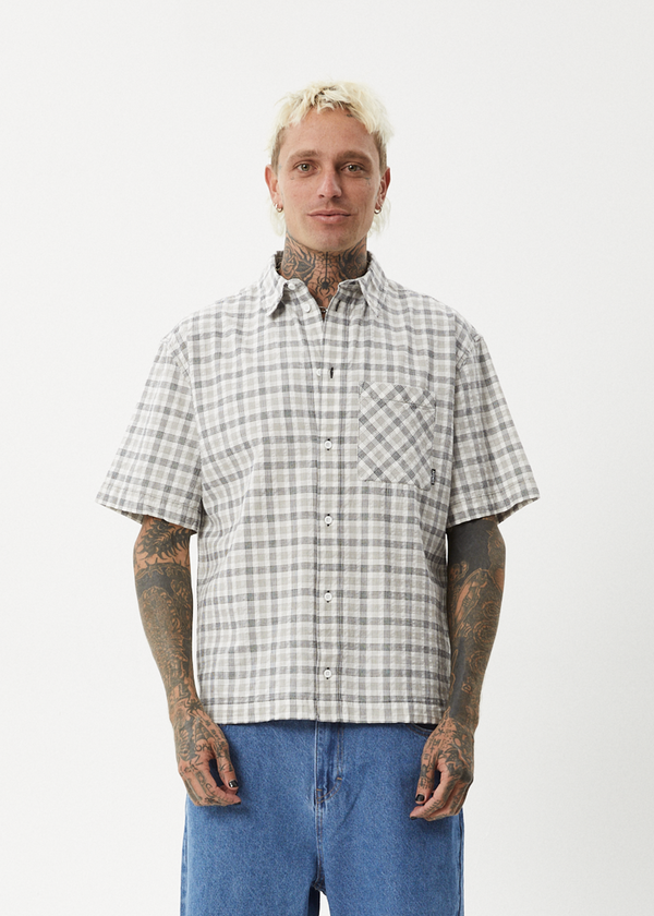 Afends Leo - Short Sleeve Shirt Black / White
