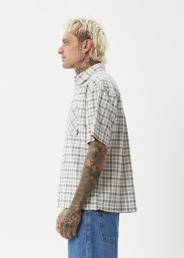 Afends Leo - Short Sleeve Shirt Black / White