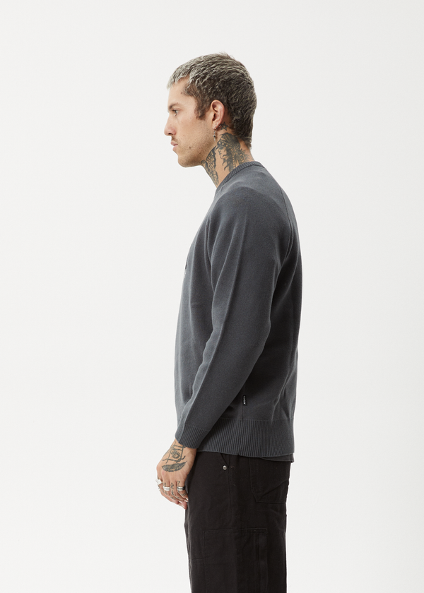 Afends Let It Grow - Raglan Knit Charcoal