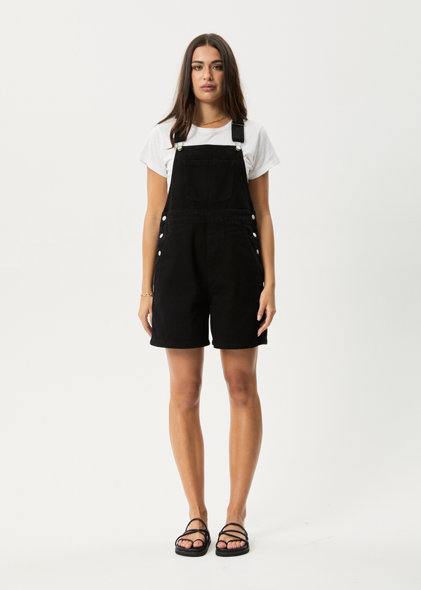 Afends Lil Louis - Denim Overall Washed Black