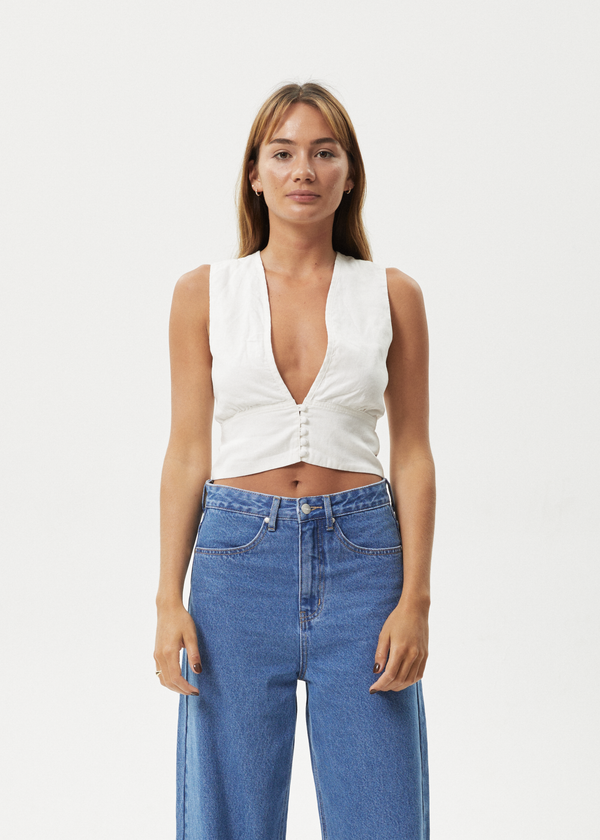 Afends Lilo - Button Up Top Natural