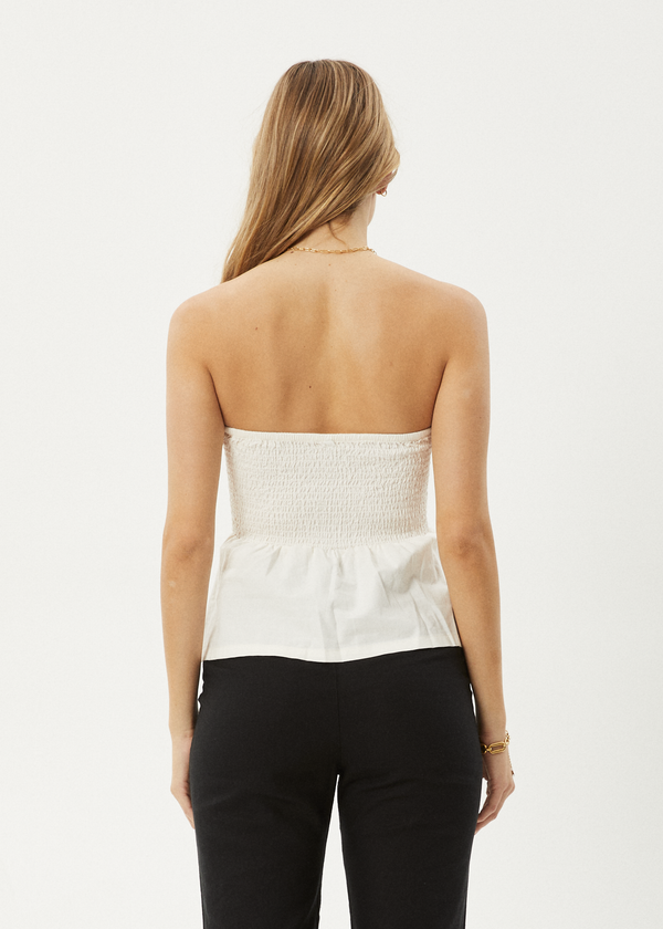 Afends Lilo - Strapless Top Off White