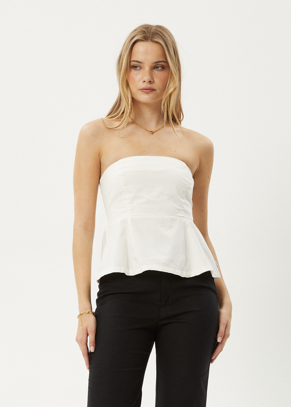 afends Lilo - Strapless Top Off White