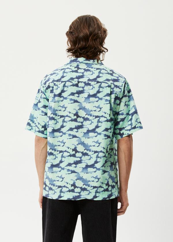 Afends Liquid - Cuban Short Sleeve Shirt Jade Floral