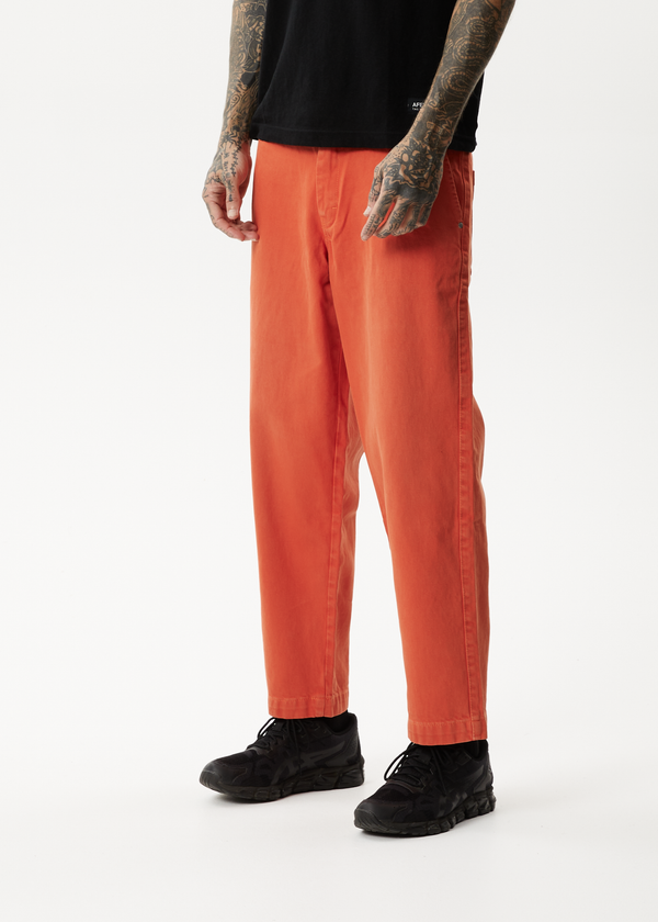Afends Louie - Denim Wide Leg Jean Faded Orange