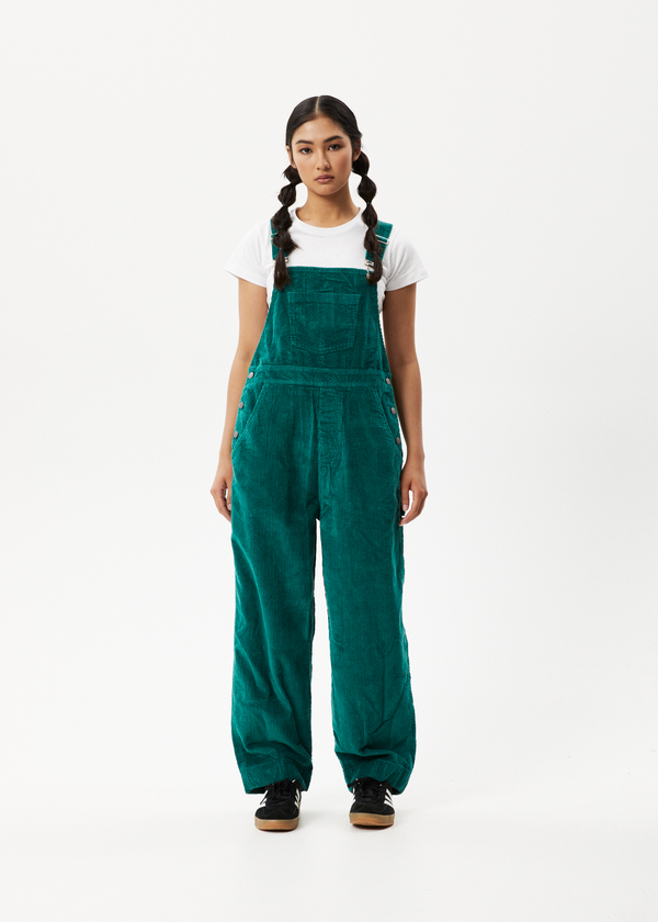 afends Louis - Corduroy Baggy Overall Emerald