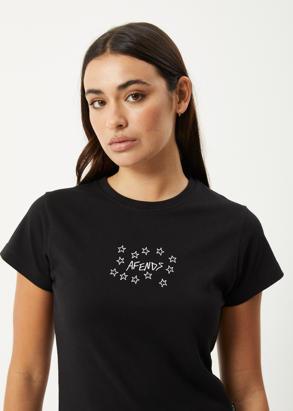 Afends Lucky - Baby Tee Black