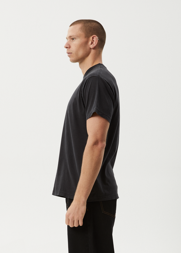 Afends Mace Life - Boxy Tee Stone Black