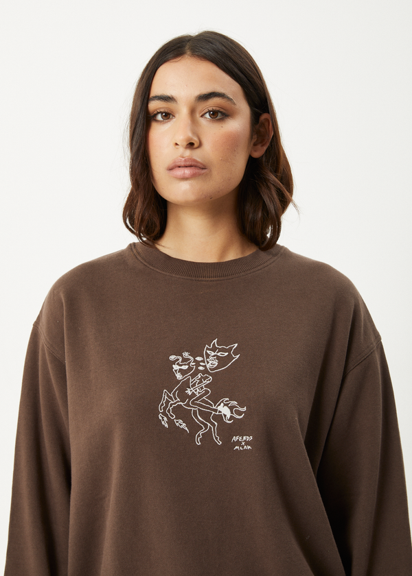 Afends Mackie - Crew Neck Jumper Coffee