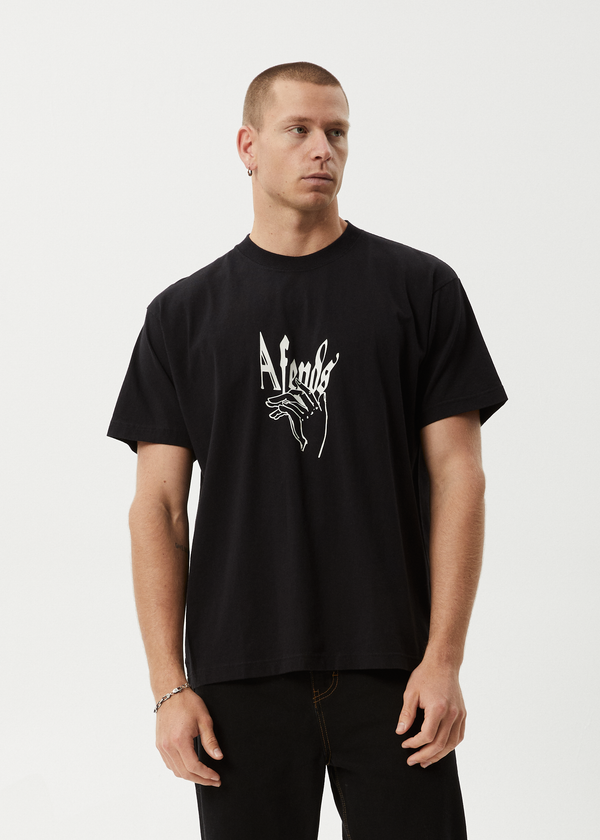 Afends Magic Happens - Heavyweight Boxy Tee Black
