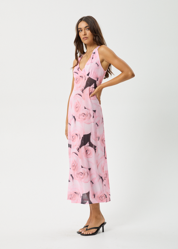 Afends Marinette - Sheer Maxi Dress Rose