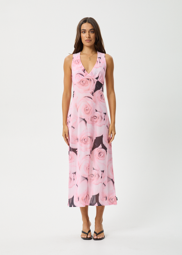 afends Marinette - Sheer Maxi Dress Rose