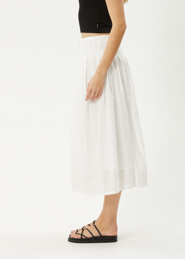 Afends Marlow - Midi Skirt White