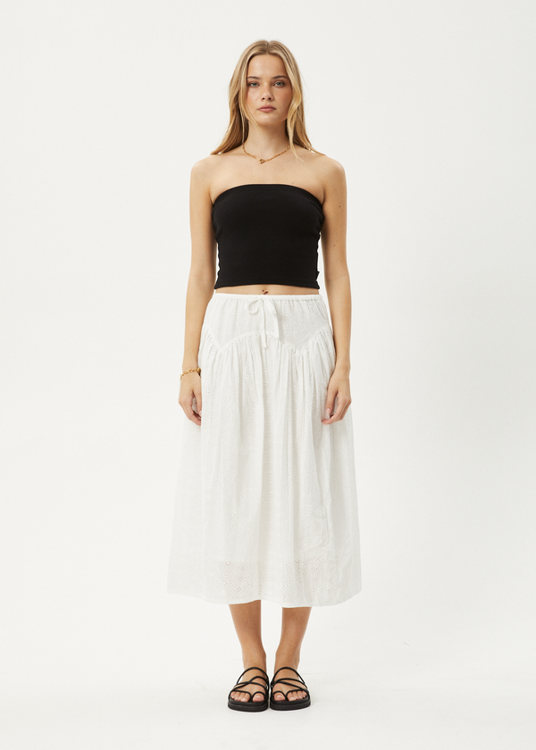 afends Marlow - Midi Skirt White