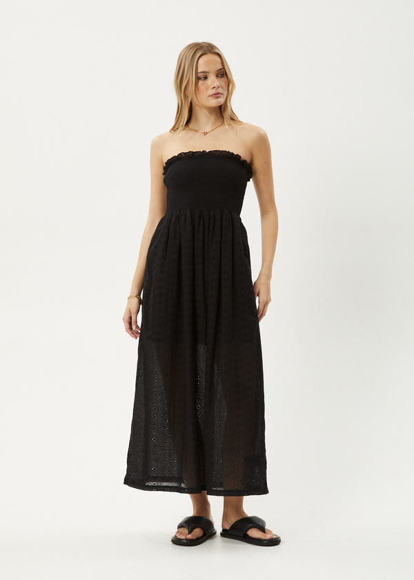 afends Marlow - Strapless Maxi Dress Black