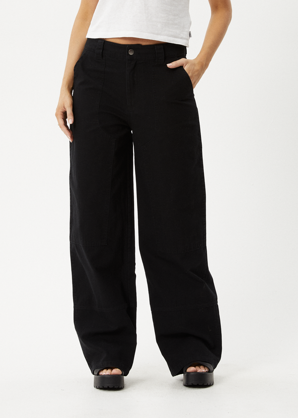 Afends Maverick - Canvas Pant Black
