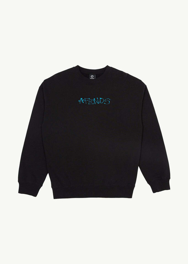 afends Melted - Crew Neck Jumper Black