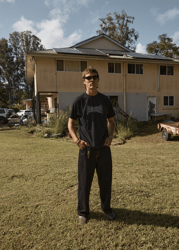 Afends Mental - Boxy Tee Black