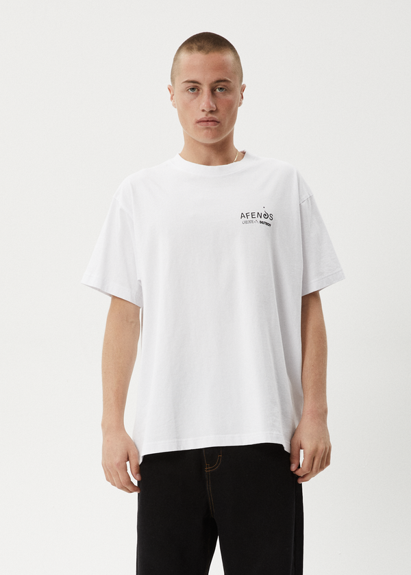 Afends Mind Over - Heavyweight Boxy Tee White