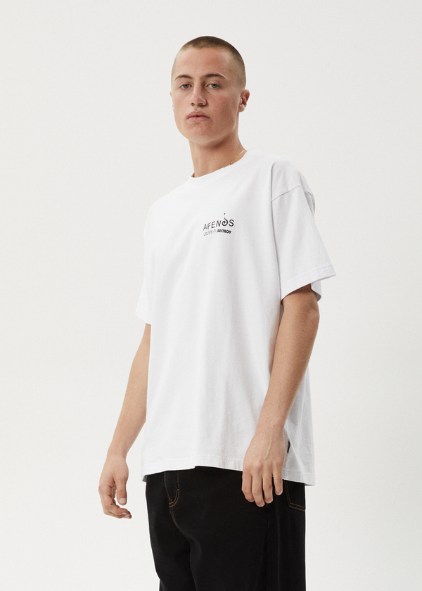Afends Mind Over - Heavyweight Boxy Tee White