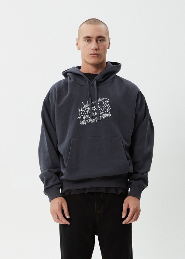 Afends Moments - Boxy Hoodie Charcoal