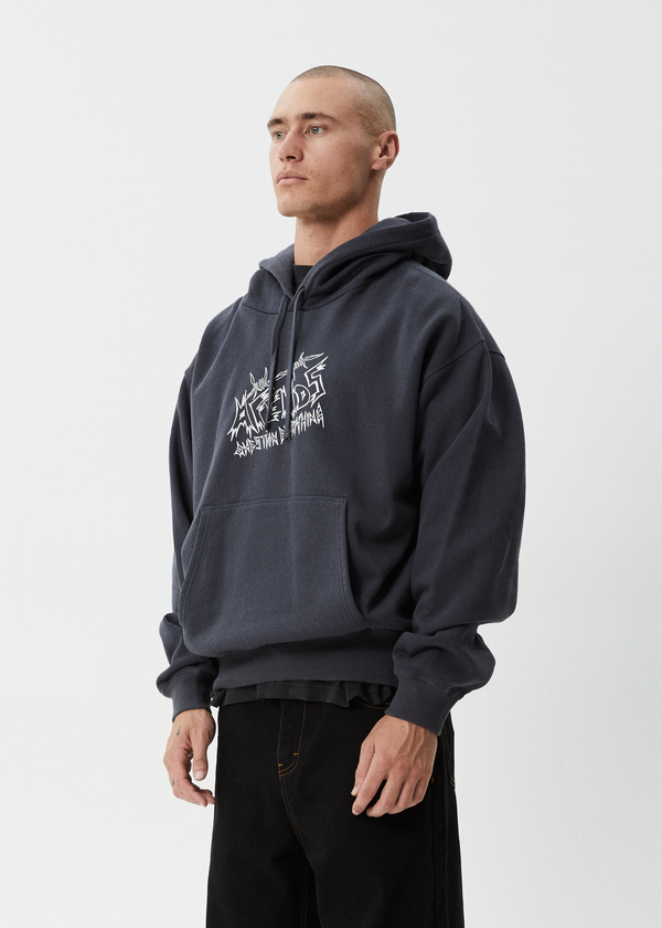 Afends Moments - Boxy Hoodie Charcoal