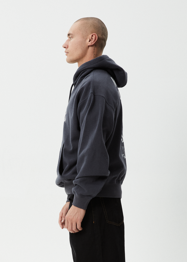 Afends Moments - Boxy Hoodie Charcoal