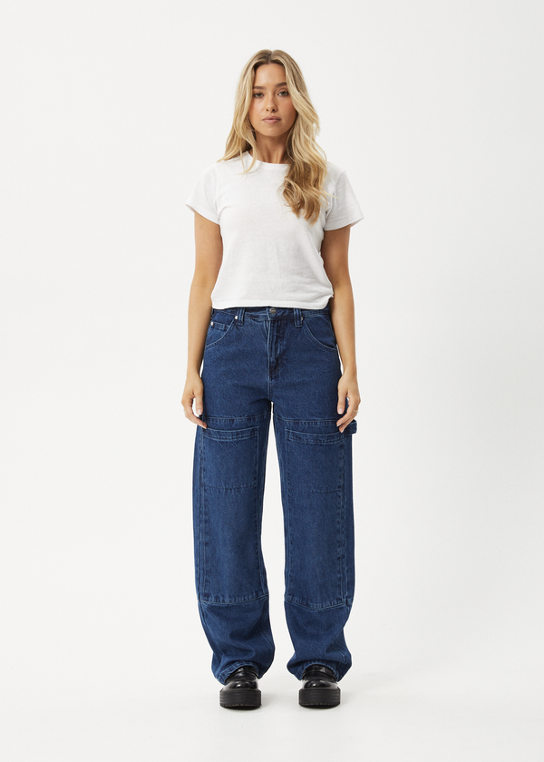 afends Moss - Denim Workwear Jean Authentic Blue