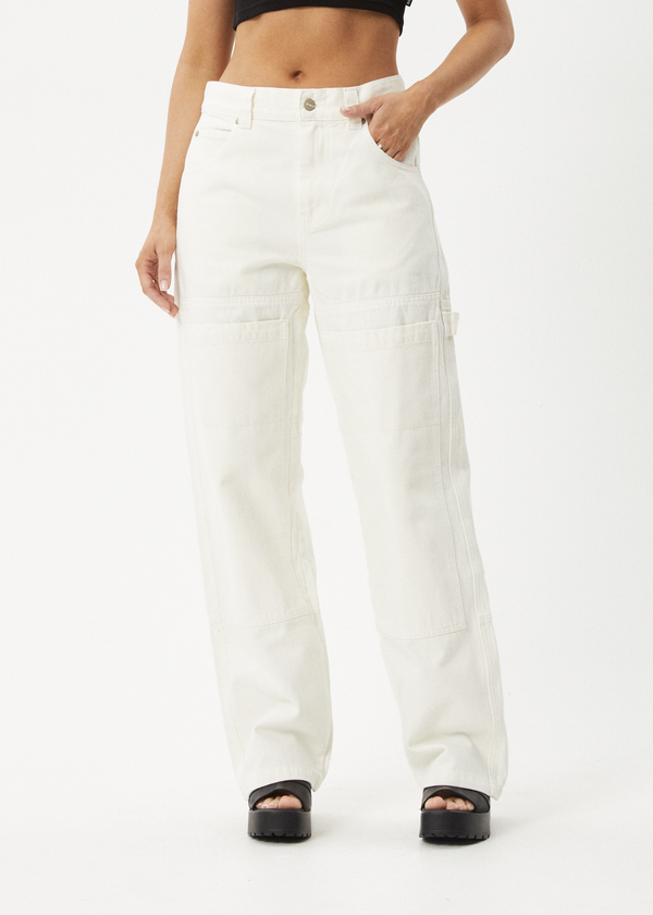 Afends Moss - Denim Workwear Jean Off White