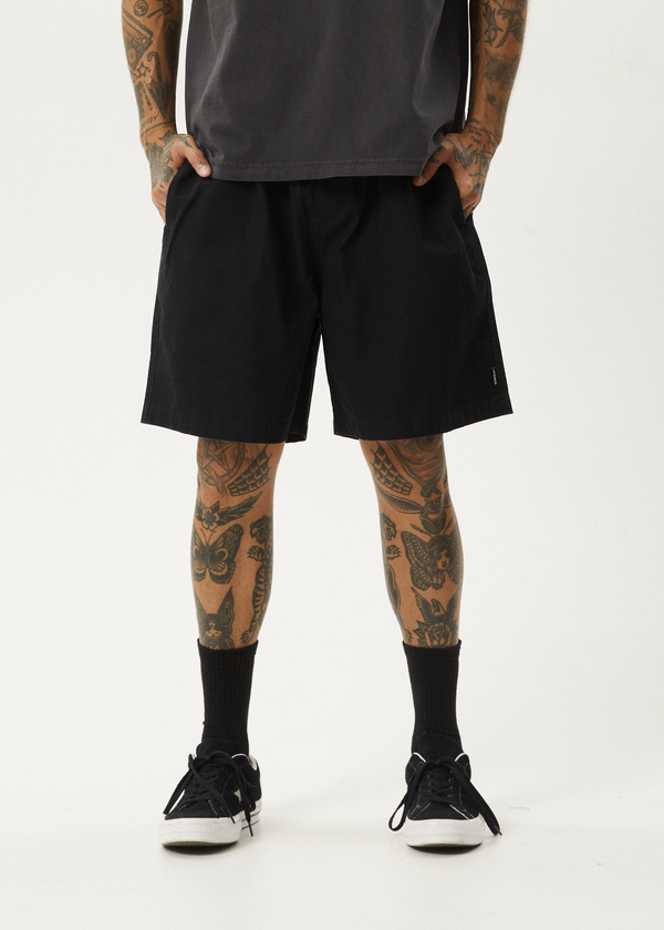 Afends Ninety Eights - Oversized Short 20" Black