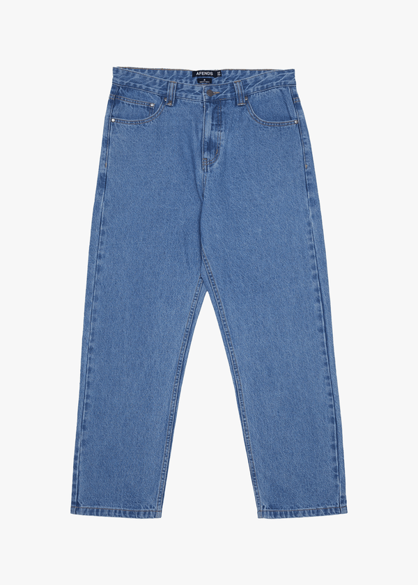 afends Ninety Two'S - Denim Relaxed Jean Worn Blue