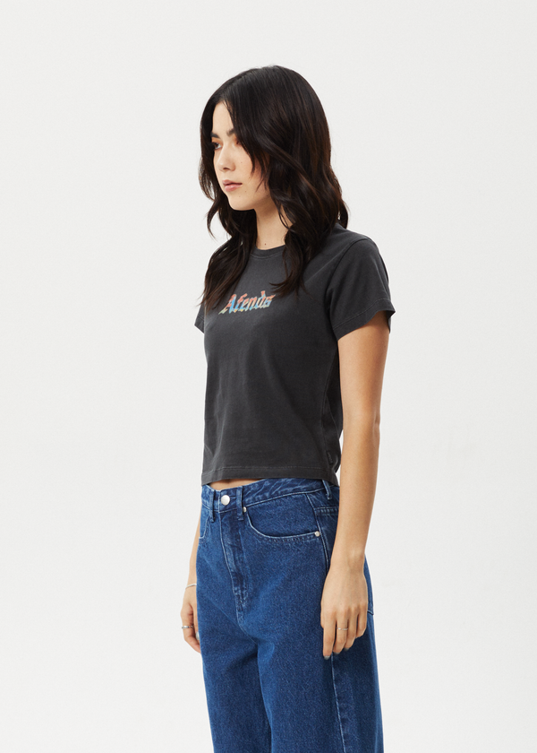 Afends Nirvana - Baby Tee Stone Black