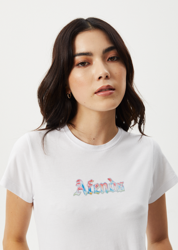 Afends Nirvana - Baby Tee White