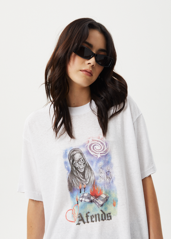 Afends Nirvana - Oversized Tee White