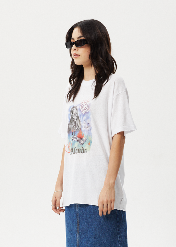 Afends Nirvana - Oversized Tee White