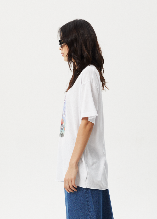 Afends Nirvana - Oversized Tee White