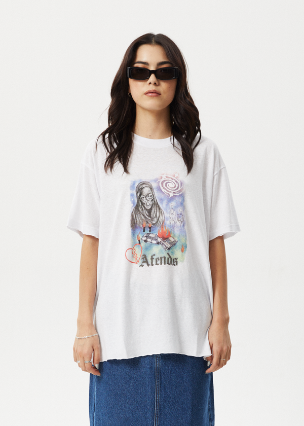 afends Nirvana - Oversized Tee White