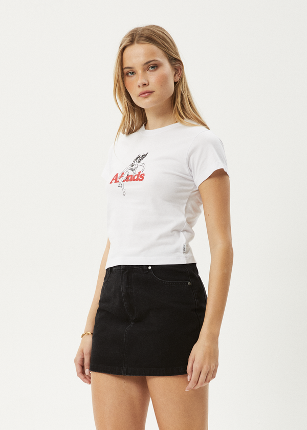 Afends No Fury - Baby Tee White
